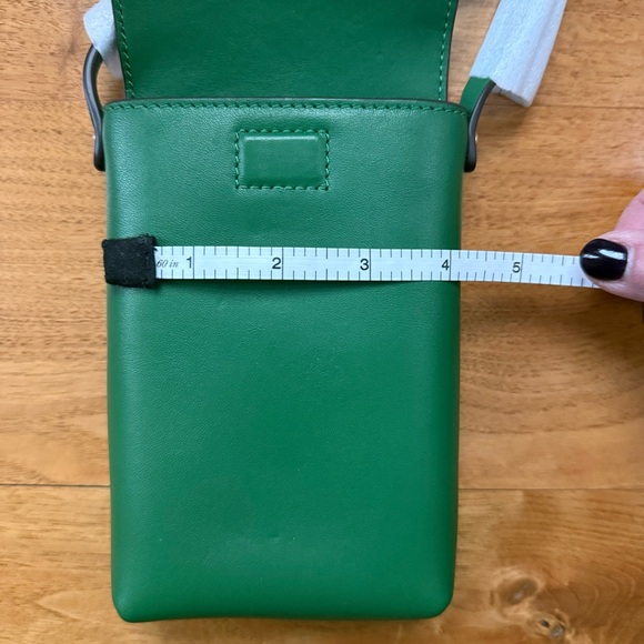 Tory Burch Miller Metal Arugula Green Leather Phone Crossbody Bag - Picture 7 of 13